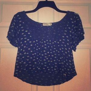Blue floral pattern summer/spring top